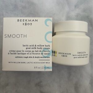 Beekman 1802 Smooth Lactic Acid & Willow Bark Goat Milk Body Cream Sealed